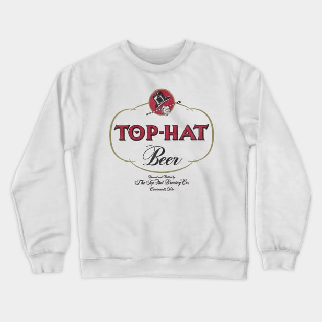 Top Hat Beer Retro Defunct Breweriana Crewneck Sweatshirt by darklordpug